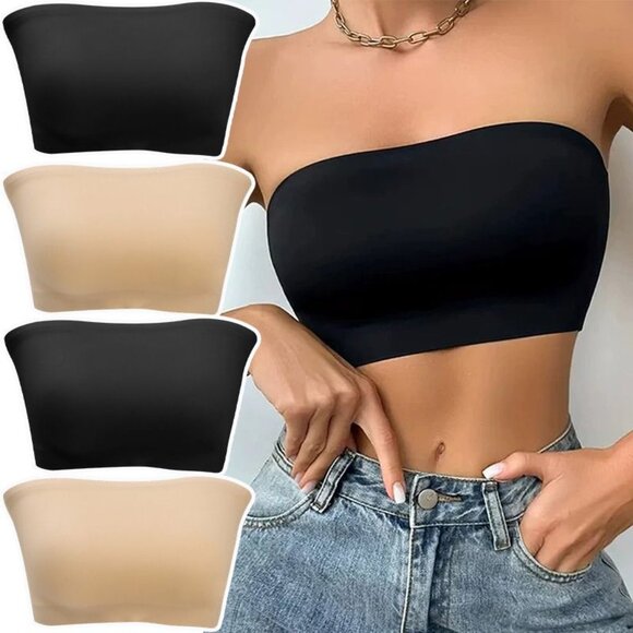 Set of Three Bandeau Bras with Straps, size XL D-4 - Picture 1 of 12